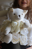 Sweet Love, flowerbox na walentynki z misiem