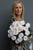 Roses, bukiet róż, kremowe