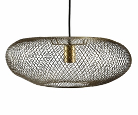 Modern 1B, lampa sufitowa, złota siatka, wym.46x46x18cm