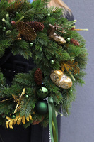 Zieleń Świąt, elegancki świąteczny wianek