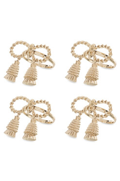 OD REKI Knot Elegance 2, świąteczne obrączki na serwetki, złote, kpl.4szt 