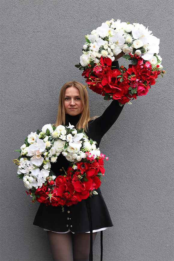 Polska 2, piękny wianek stroik patriotyczny