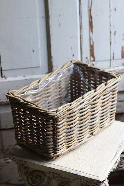 Hampton A, kosz wiklinowy pleciony - osłonka, wym.20x37x24cm 