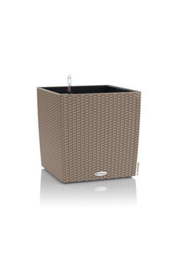 Cube Cottage, doniczka z nawadnianiem, piaskowy, wym.30x30cm