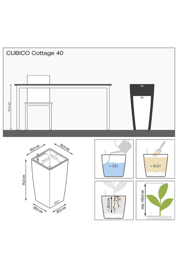 Cubico Cottage doniczka z nawadnianiem tendom.pl lechuza
