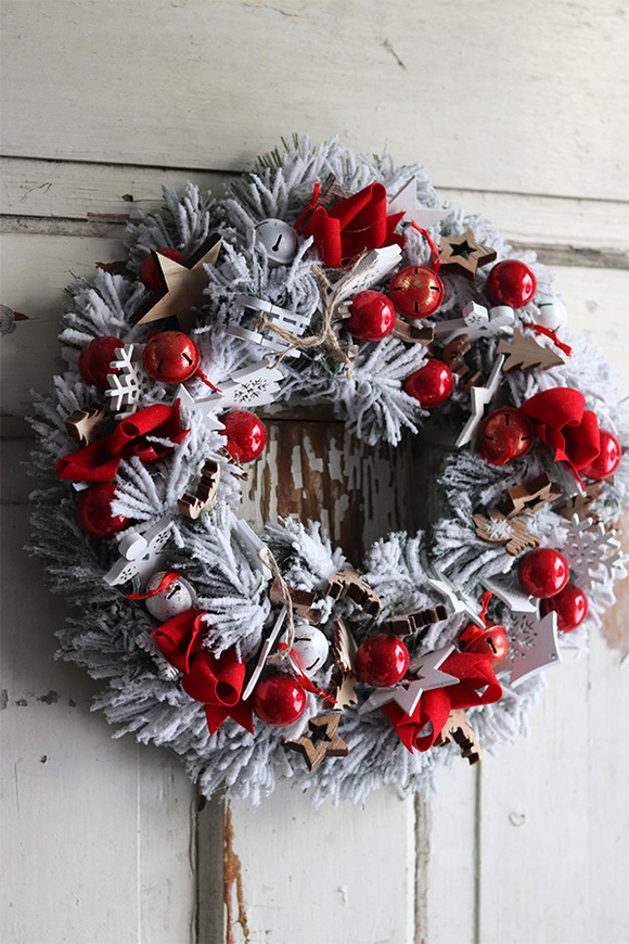 Klista, zimowy wianek z dzwoneczkami, śr.37cm