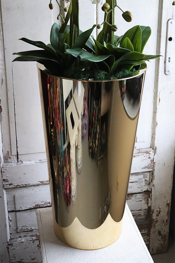 Golderia Side, elegancki storczyk podłogowy w złotej donicy, wys.130cm  