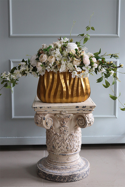 ekskluzywna kompozycja kwiatowa, Gold Trevisto, wym.39x54cm