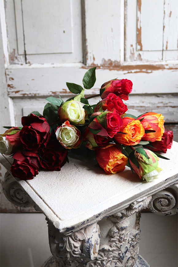 bukiet róż, Premiolla, zielone, 4szt, dł. 52cm