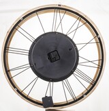 duży drewniany zegar ścienny, Boho Steam, śr.65cm 