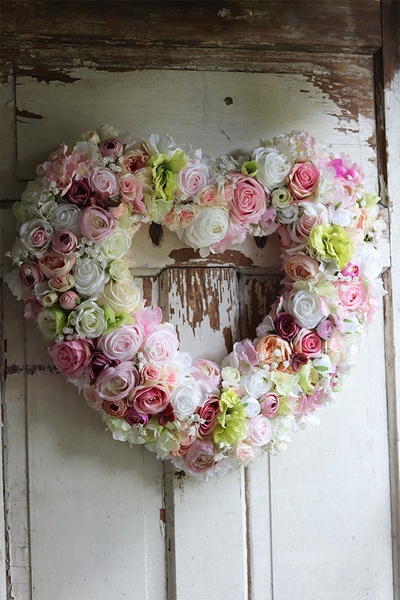 Fedrita Heart, kwiatowa dekoracja serce, wym.60x60cm