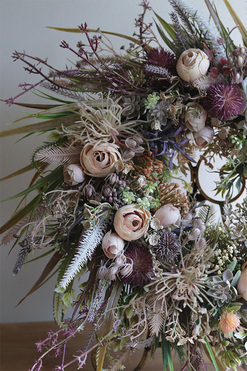 Boho Gerera 2, wianek dekoracyjny z suszem, rozp.45cm  