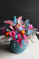 Turkusowa Wiosna, stroik wielkanocny z zajączkiem