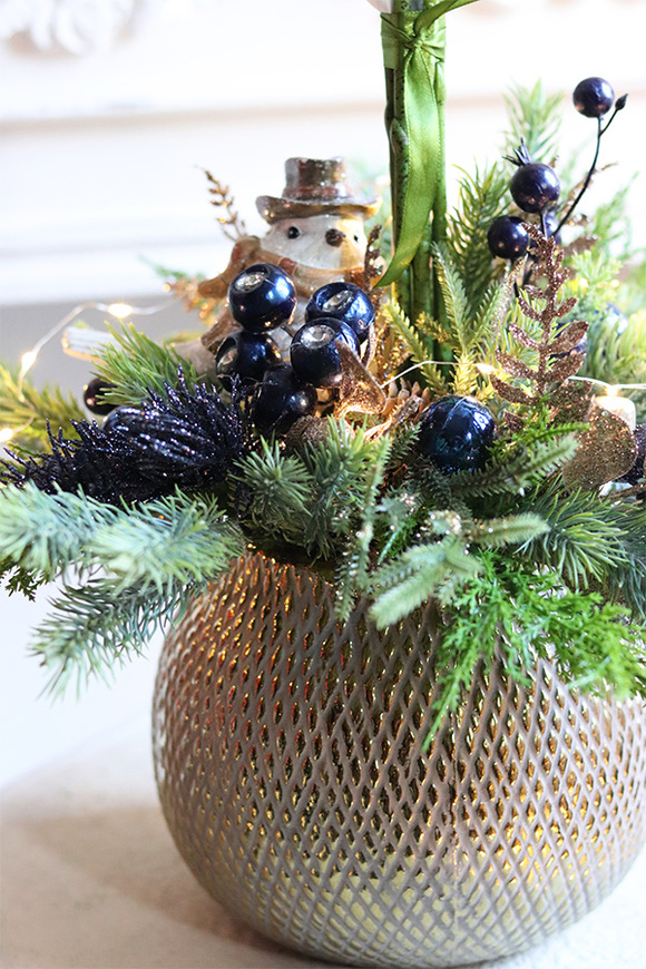 elegancki storczyk zimowy, Złoto & Granat