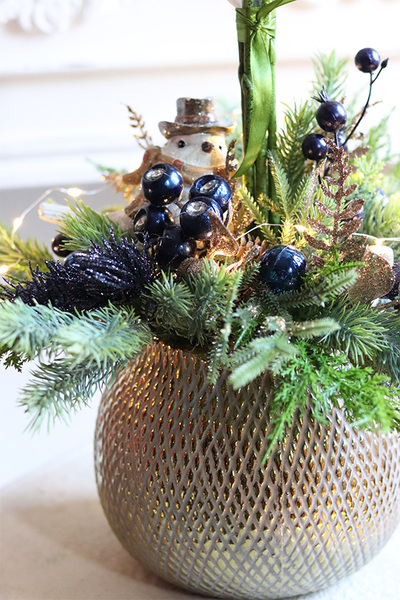 elegancki storczyk zimowy, Złoto & Granat