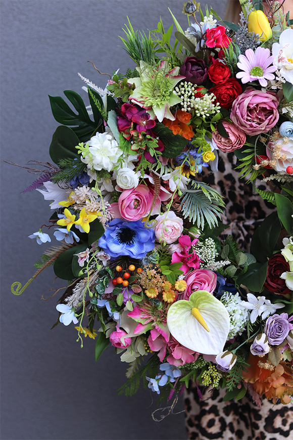 Ogrodowe Cuda, duży wianek dekoracyjny