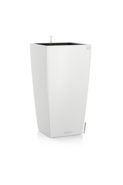 Cubico Color, elegancka donica z nawadnianiem, biała, wys.41cm