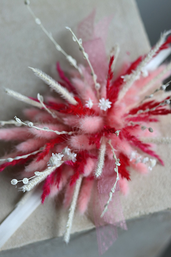 Boho Pink, stroik / dekoracja do koszyczka wielkanocnego, rozp.16x15cm