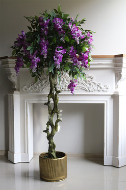 Wisteria Fiolet Gold Line, sztuczna roślina w donicy, wys.150cm 