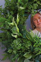 Zieleń w Domu, zielony wianek dekoracyjny