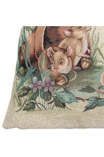 Myszki w Ogrodzie poszewka gobelinowa dwustronna