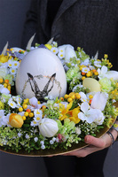 Easter Sun 2, wielkanocny stroik na talerzu