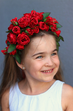 Frida New, czerwony wianek na głowę, rozmiar uniwersalny  