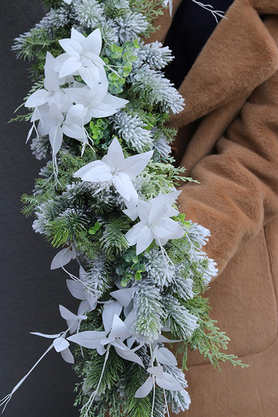 Zimowe Barwy, girlanda świąteczna z barwinkiem