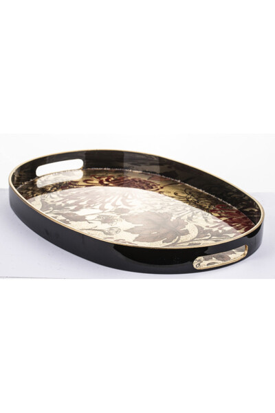 Retro Flower, komplet 2 szt. tac., wym.3.5x39.5x27cm/3.5x44.5x30.5cm