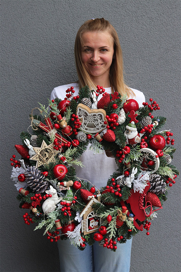 bajeczny wianek świąteczny Merry Xmas with tenDOM