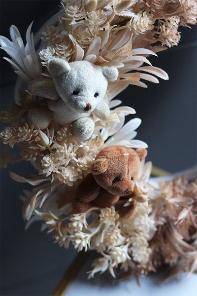 Misie Teddy, uroczy wianek