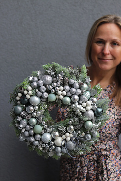 Frozen, świąteczny wianek na drzwi, śr.35cm 