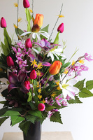  Veronia, kompozycja nagrobna w misie & bukiey, wym.48x85x50cm/58cm