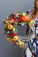 Welcome Fall, jesienny wianek z dyniami