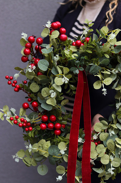 Witaj Zimo, świąteczny wianek dekoracyjny, śr.45cm 