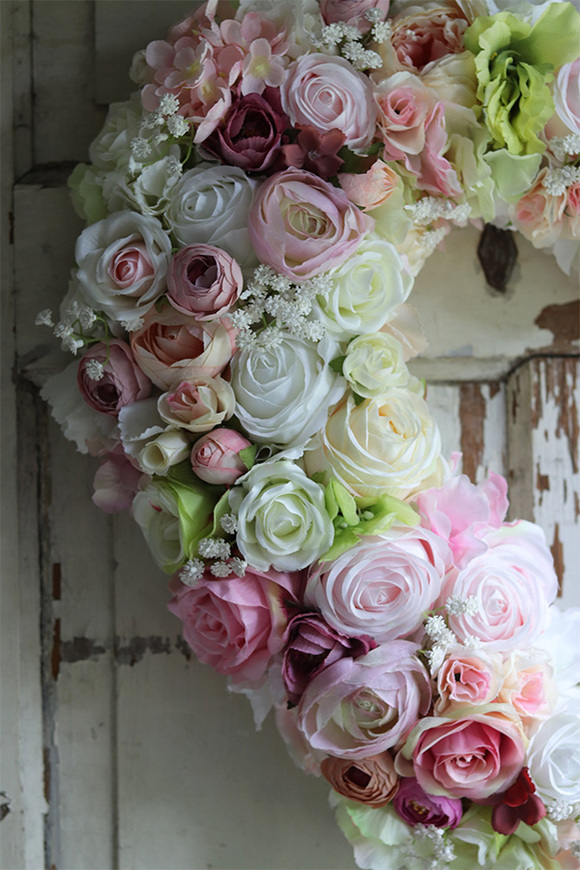 Fedrita Heart, kwiatowa dekoracja serce, wym.60x60cm