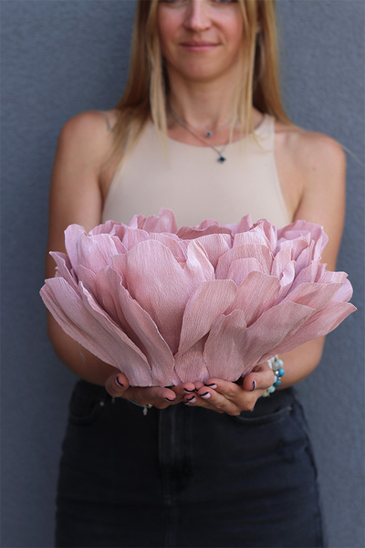 Paper Flower C, ręcznie robiony kwiat papierowy, wym.32x15cm