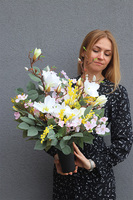 Mimoza&Magnolia, bukiet nagrobny we wkładzie do wazonu
