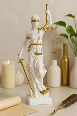 Temida, ręcznie malowana figurka dekoracyjna, wys.35cm 