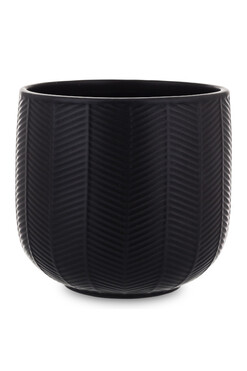 Nerona A, osłonka czarna doniczka, wym.16x17cm