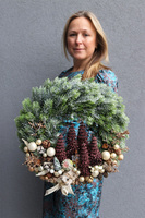 Brokatowy Las, wianek świąteczny