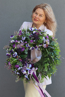 Fiolla, asymetryczny wianek na drzwi