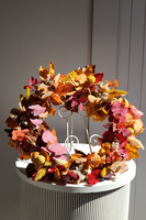 Boho Nerra, dekoracyjny wianek ze stabilizowanych roślin, śr.40cm