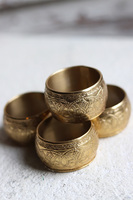 Retro Gold, metalowe obrączki na serwetki