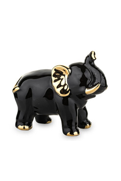 Black Glamour, figurka słonia na szczęście, wym.12x15x7cm