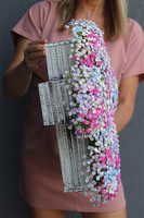 Gipsówka Krzyż Pamięci, kompozycja nagrobna w naczyniu