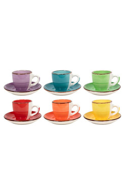 Rainbow Mexico, filiżanki espresso, kpl.6szt