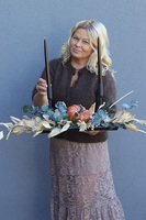 Dyniove Love, jesienny stroik / kompozycja, wym.25x26x70cm