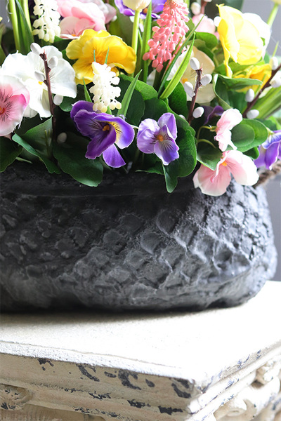 Hiacyntowa Volcan Big, kompozycja nagrobna w osłonce