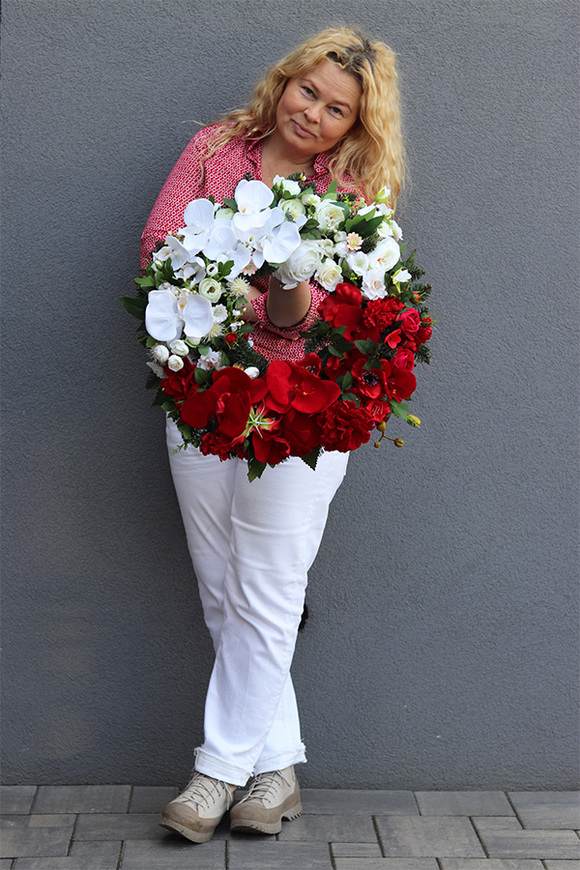 Polska 2, piękny wianek stroik patriotyczny